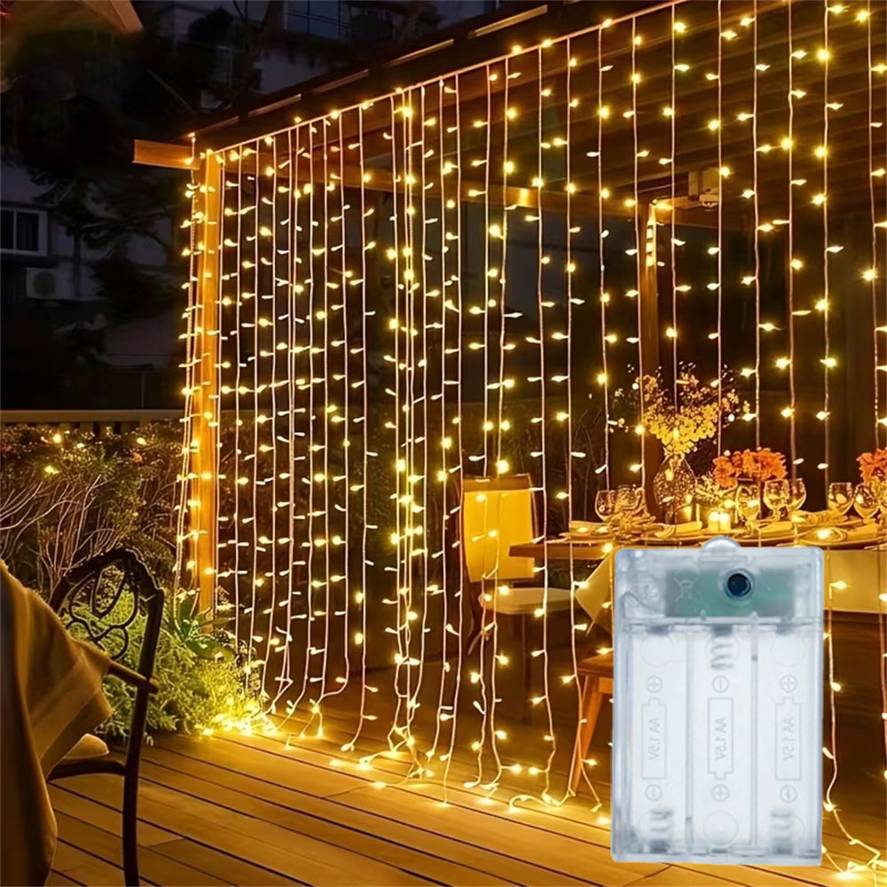 Led Fairy String Lights - أضواء سلسلة LED للستائر بطول 3/6