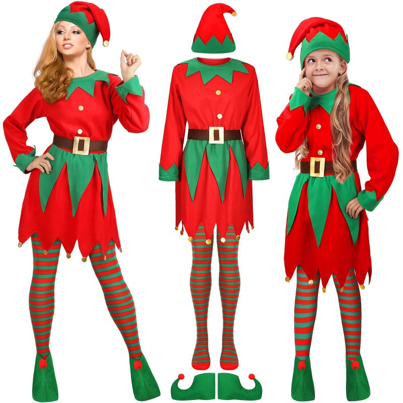 Elf Costume Christmas - زي عيد الميلاد للكبار، زي عيد