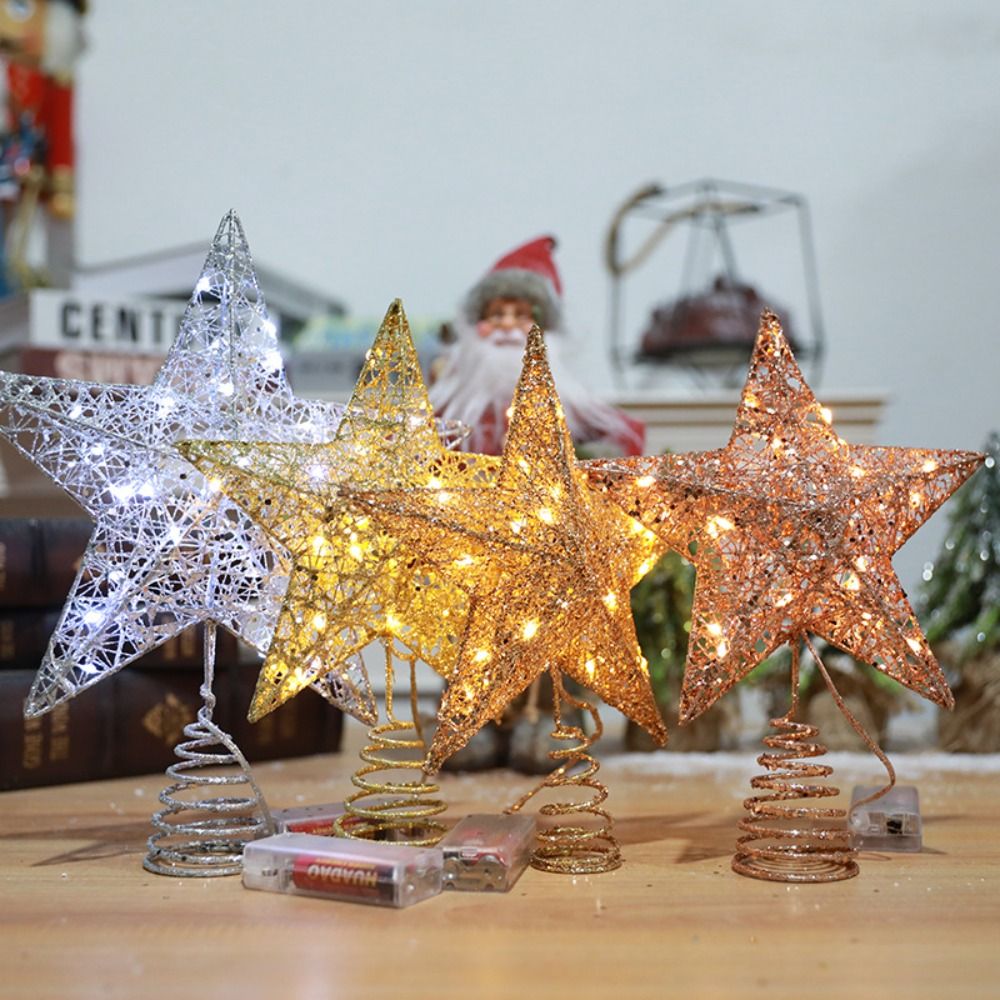 Star Tree Topper - الإبداعية الخماسية نجمة LED شجرة عيد
