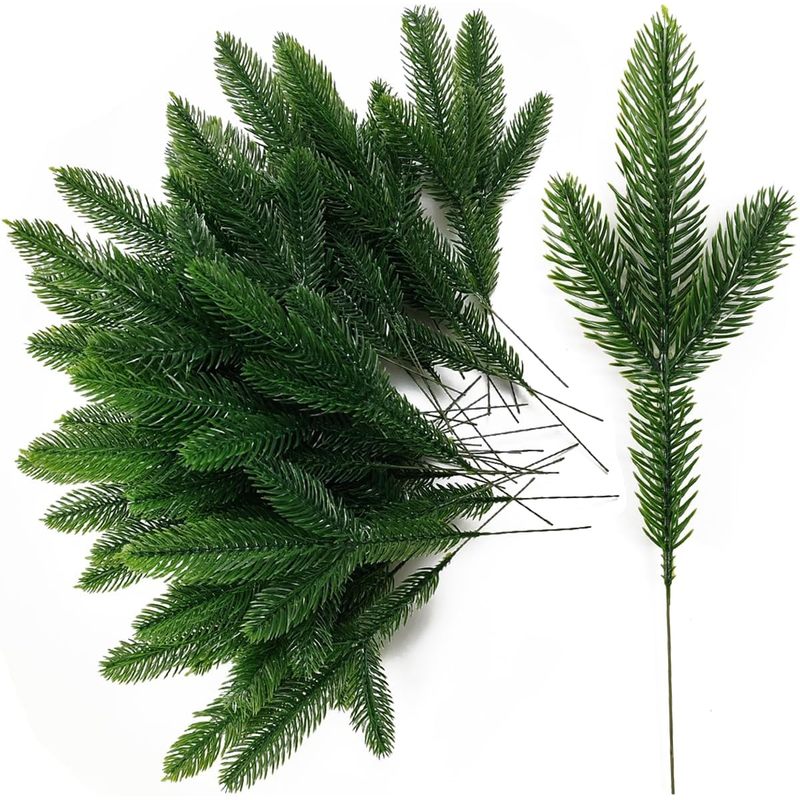 أغصان صنوبر اصطناعية، إبر صنوب - مراجعة Christmas Wreath Fake وسعره