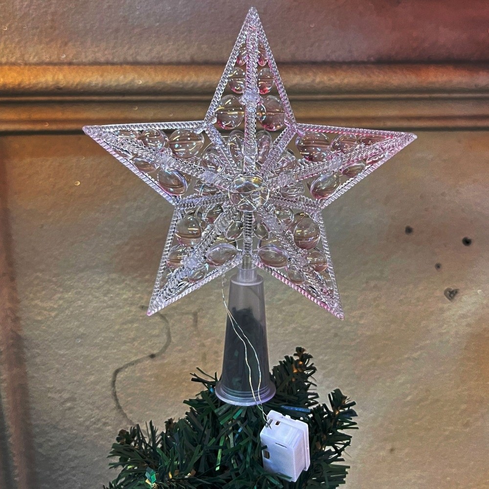 جديد مضاءة ستار شجرة عيد الميل - مراجعة Star Tree Topper وسعره