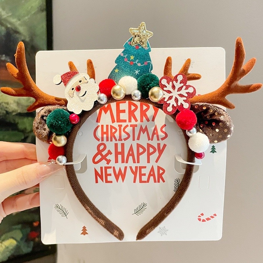 عصابة رأس لطيفة من المخمل الأح - مراجعة Reindeer Antlers Headband وسعره