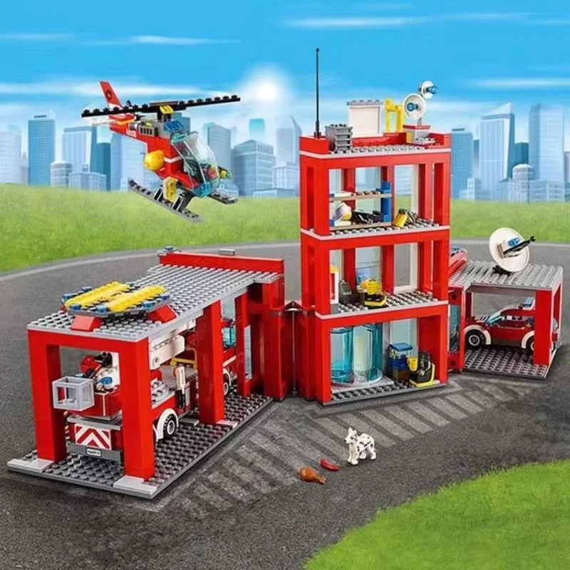 مدينة محطة إطفاء هليكوبتر شاحن - مراجعة Lego Set City وسعره