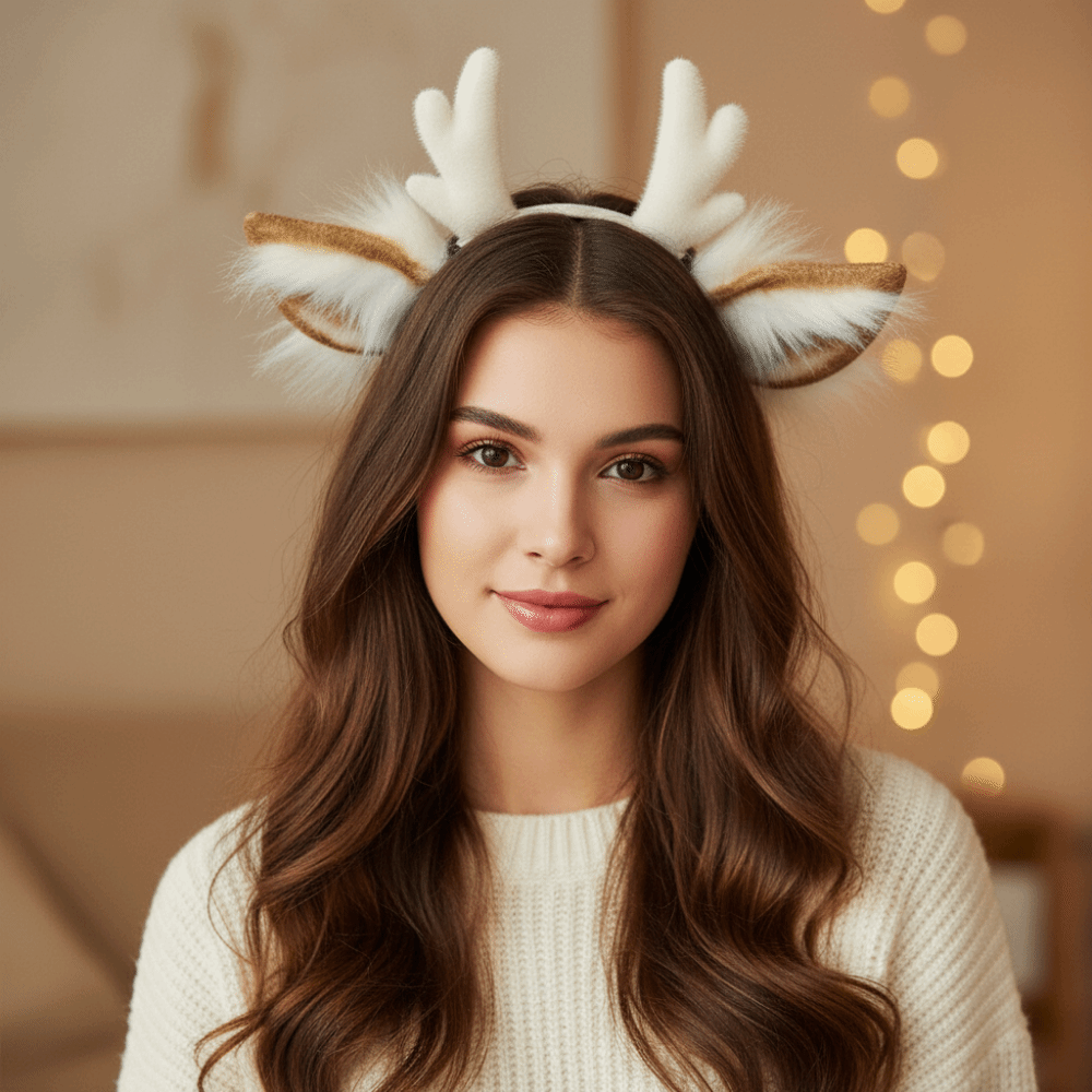 عصابة رأس بقرون الغزال مصنوعة  - مراجعة Reindeer Antlers Headband وسعره