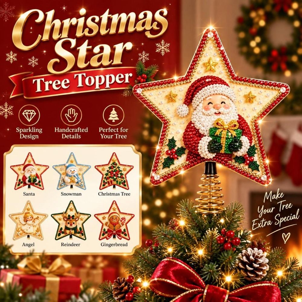 زينة شجرة عيد الميلاد على شكل  - مراجعة Star Tree Topper وسعره
