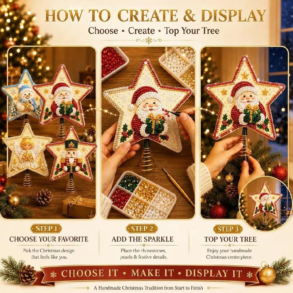 زينة شجرة عيد الميلاد على شكل  - مراجعة Star Tree Topper وسعره