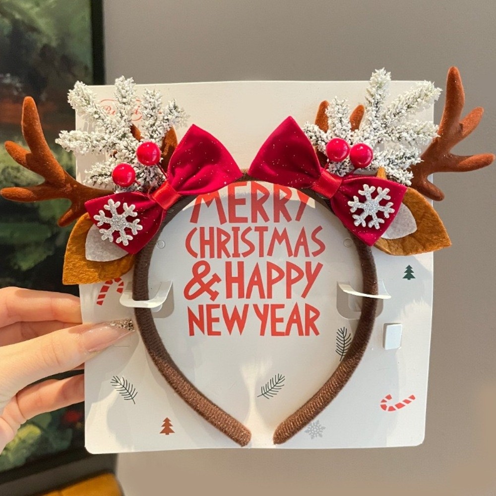 عصابة رأس بسيطة من المخمل الأح - مراجعة Reindeer Antlers Headband وسعره
