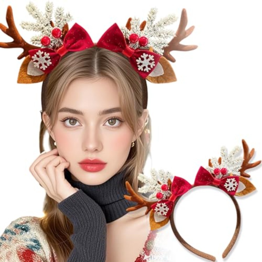 عصابة رأس لطيفة لعيد الميلاد ل - مراجعة Reindeer Antlers Headband وسعره