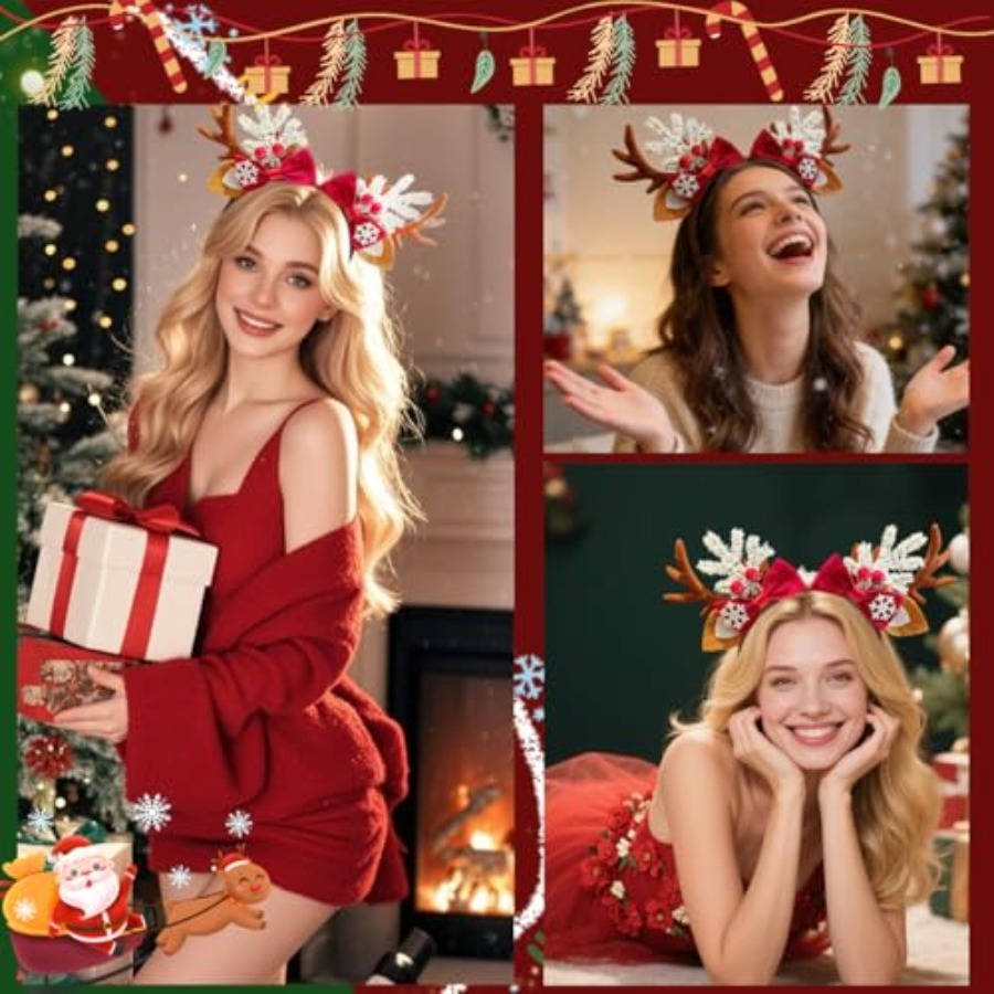 عصابة رأس لطيفة لعيد الميلاد ل - مراجعة Reindeer Antlers Headband وسعره