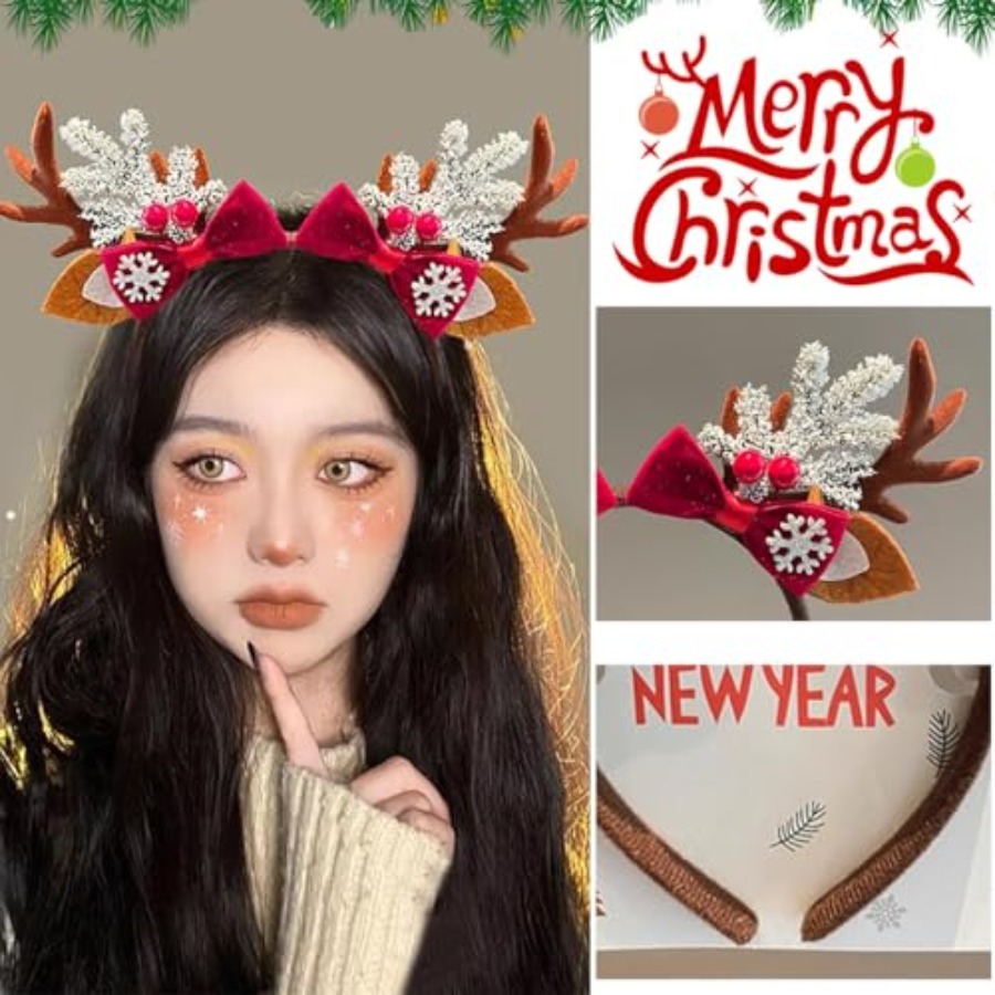 عصابة رأس لطيفة لعيد الميلاد ل - مراجعة Reindeer Antlers Headband وسعره
