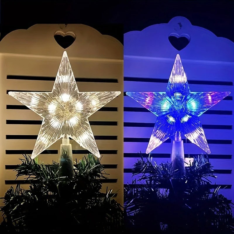 زينة شجرة عيد الميلاد المضيئة  - مراجعة Star Tree Topper وسعره