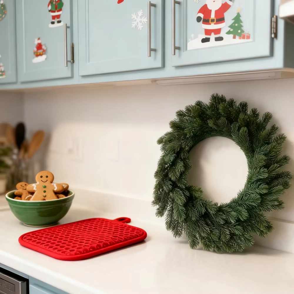 إكليل صنوبر صناعي للزينة، ديكو - مراجعة Christmas Wreath Fake وسعره