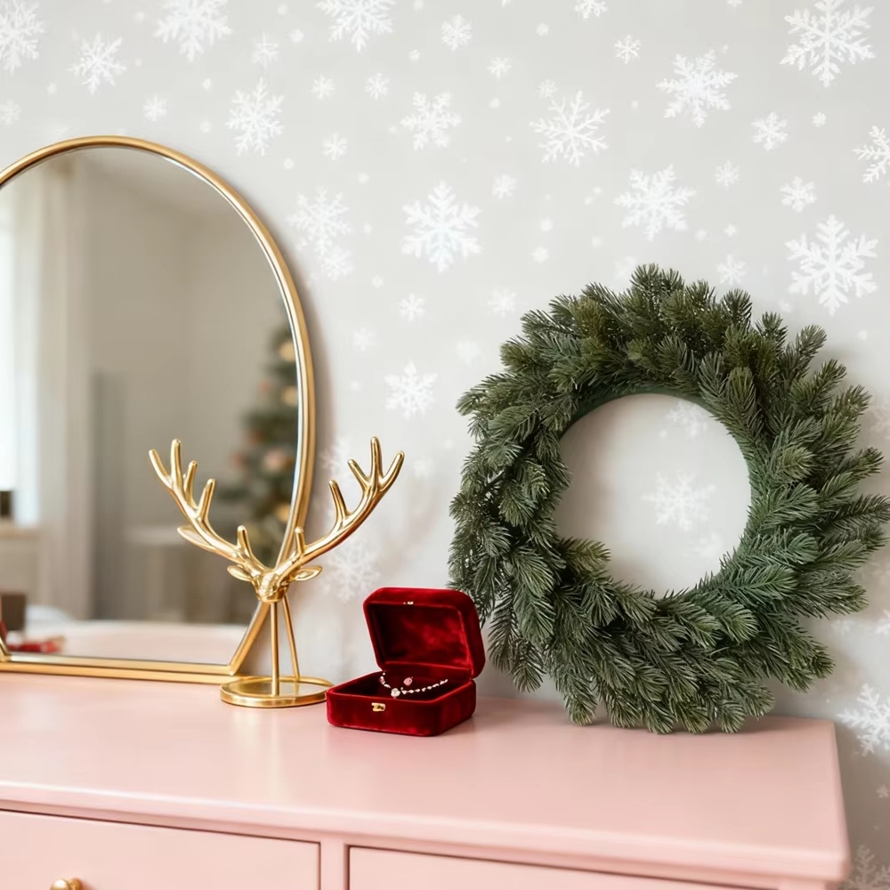إكليل صنوبر صناعي للزينة، ديكو - مراجعة Christmas Wreath Fake وسعره